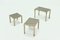 Tavolini ad incastro placcati in oro 23k di Belgo Chrom, anni '70, Immagine 1