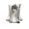 Transparent and White “Selle ” Murano Glass Wall Sconces from Murano Glass, Set of 2 1