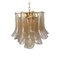 Transparent and Gold “Selle ” Murano Glass Chandelier from Murano Glass 1