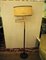 Floor Lamp in Brass and Lacquered Metal with Vienna Straw Lampshade, 1960s 1