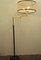 Floor Lamp in Brass and Lacquered Metal with Vienna Straw Lampshade, 1960s 2