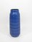 Big German Inca Floor Vase in Blue Ceramic from Scheurich, 1960s 1