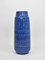 Big German Inca Floor Vase in Blue Ceramic from Scheurich, 1960s 7