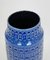 Big German Inca Floor Vase in Blue Ceramic from Scheurich, 1960s 8