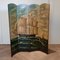 Vintage Four Panel Hand-Painted Room Divider, 1950s 6