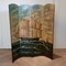 Vintage Four Panel Hand-Painted Room Divider, 1950s, Image 6