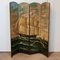 Vintage Four Panel Hand-Painted Room Divider, 1950s 5