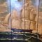 Vintage Four Panel Hand-Painted Room Divider, 1950s, Image 2