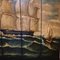 Vintage Four Panel Hand-Painted Room Divider, 1950s, Image 3