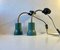 Adjustable Scandinavian Wall Lamps in Green Metal and Brass, 1970s, Set of 2, Image 3