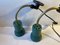 Adjustable Scandinavian Wall Lamps in Green Metal and Brass, 1970s, Set of 2, Image 7