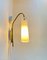 Scandinavian Wall Sconce in Brass and White Glass, 1950s, Image 3