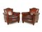 French Club Chairs in Leather, 1940, Set of 2, Image 1
