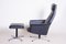 Czechian Bauhaus Swivel Lounge Chair with Foot Stool in Vegan Leather, 1960s, Set of 2 2