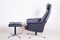 Czechian Bauhaus Swivel Lounge Chair with Foot Stool in Vegan Leather, 1960s, Set of 2 4