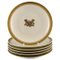 Golden Horns Porcelain Plates from Royal Copenhagen, 1960s, Set of 6 1