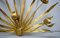 Large Italian Wall Lamp With Leaves & Flowers in Brass, 1960s 5