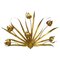 Large Italian Wall Lamp With Leaves & Flowers in Brass, 1960s, Image 1