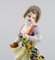 Antike handbemalte Porzellanfigur eines Mädchens mit Blumen von Augustus Rex, Deutschland 2