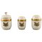 Golden Horns Mustard Jar With Salt & Pepper Shaker from Royal Copenhagen, 1960s, Set of 3 1