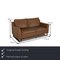 Brown Leather Two-Seater Couch from Ewald Schillig 2