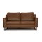 Brown Leather Two-Seater Couch from Ewald Schillig 1