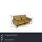 Yellow Plura Leather Two-Seater Couch with Relaxation Function by Rolf Benz 2