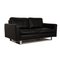 Black Violetta Ariano Due Leather Two Seater Couch 7