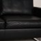 Black Violetta Ariano Due Leather Two Seater Couch 3