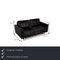 Black Violetta Ariano Due Leather Two Seater Couch 2