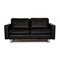 Black Violetta Ariano Due Leather Two Seater Couch 1
