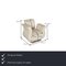 Cream Moon Leather Armchair from Bretz 2