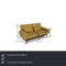 Yellow Plura Leather Two-Seater Couch with Relaxation Function by Rolf Benz, Set of 2 2