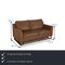 Brown Leather Two Seater Sofa by Ewald Schillig, Set of 2 2