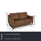 Brown Leather Two Seater Sofa by Ewald Schillig, Set of 2, Image 2