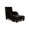 Fauteuil et Pouf Oriente en Cuir Noir par Antonio Citterio pour B&b Italia / C&b Italia, Set de 2 1