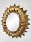 Mid-Century French Gold Gilded Leaf Sunburst Mirror 3