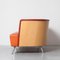 Postmodern Orange Barrel Back Sofa 4