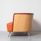 Postmodern Orange Barrel Back Sofa, Image 4