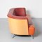 Postmodern Orange Barrel Back Sofa 6