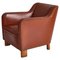 Danish Modern Easy Chair in Leather and Beech by Mogens Lassen for Fritz Hansen, 1940s 1