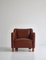Danish Modern Easy Chair in Leather and Beech by Mogens Lassen for Fritz Hansen, 1940s, Image 3