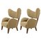 Honey Smoked Oak Raf Simons Vidar 3 My Own Lounge Chairs from by Lassen, Set of 2 1