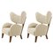 Beige Smoked Oak Sahco Zero My Own Chair Lounge Chairs from by Lassen, Set of 2 1