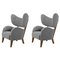 Grey Smoked Oak Sahco Zero My Own Chair Lounge Chairs from by Lassen, Set of 2 1