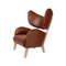 Braunes Leder My Oak Chair Sessel aus natürlicher Eiche von by Lassen, 2er Set 2