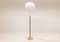 Mid-Century Brass & Leather Floor Lamp from Falkenbergs Belysning, Sweden, 1960s, Image 2
