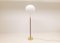 Mid-Century Brass & Leather Floor Lamp from Falkenbergs Belysning, Sweden, 1960s, Image 4