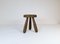 Sculptural Stool in Stained Pine Attributed to Ingvar Hildingsson, Sweden, 1970s 3