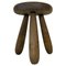 Sculptural Stool in Stained Pine Attributed to Ingvar Hildingsson, Sweden, 1970s 1